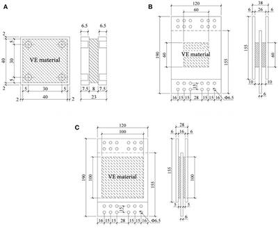 Mechanical Model of a Hybrid Non-linear Viscoelastic Material Damping Device With Its Verifications